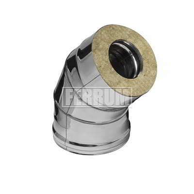Сэндвич-колено 135 FERRUM (430/0,8мм + нерж.) Ф180х280